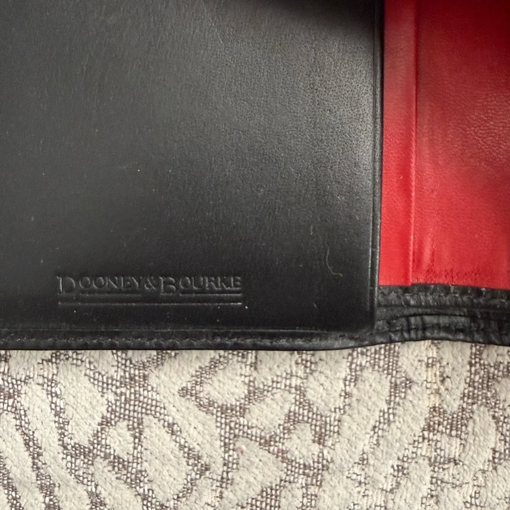 Dooney &  Bourke Monogram Clutch Wallet With Checkbook Leather holder